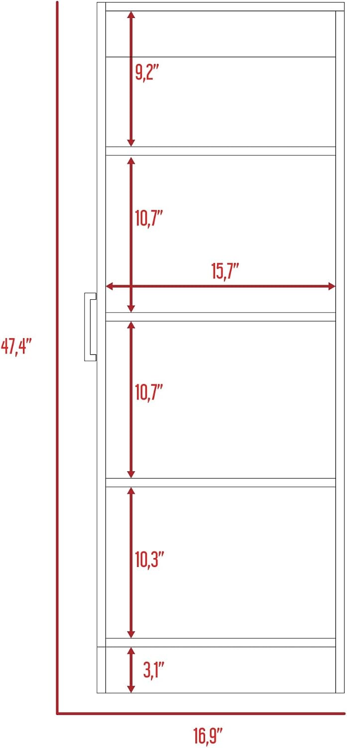 Modern Minimalist Pantry, Simple Single Door Cabinet with Storage,for Kitchen...