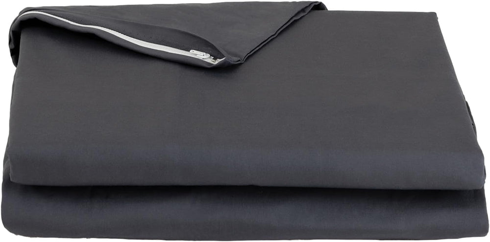 FULI 100% Cotton Zippered Futon Cover, Shikibuton, Queen, Dark Gray | Japanes...