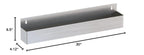 Stainless Steel Single Tier Speed Rail, Liquor Rack, Speed Rack, Bottle Holder - 30 Inch