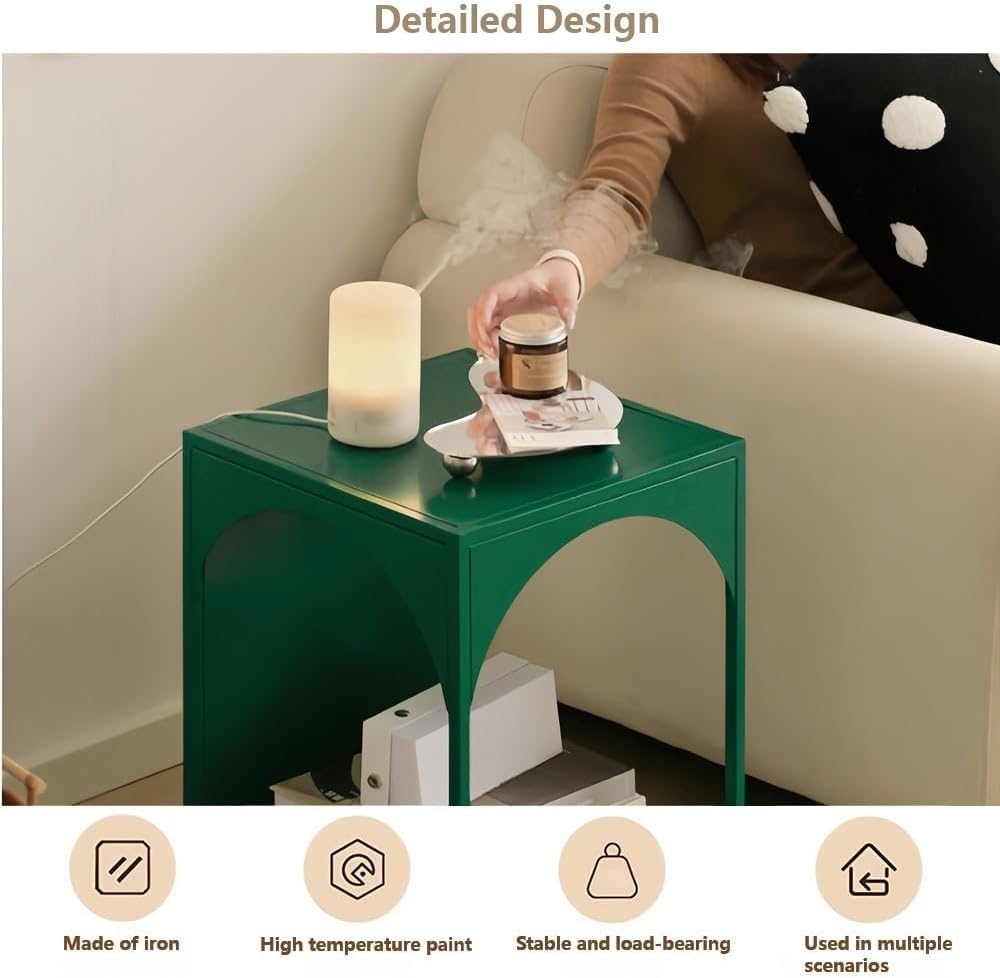 Metal Storage Rack 3-Tier Display Stand Side Table End Table Bookshelf Storag...