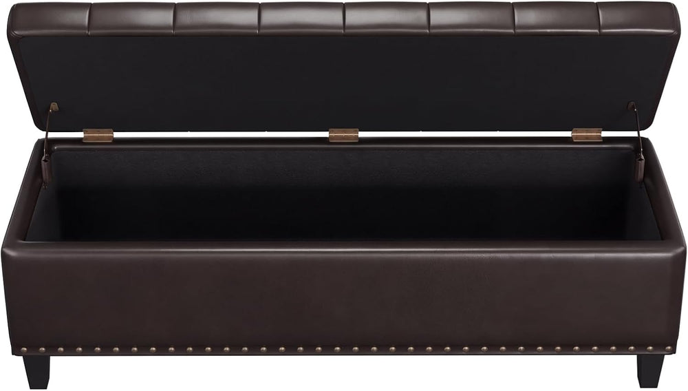 FiveWillowise 51 Inch Storage Ottoman Bench,Large End of Bed Storage Bench | ...