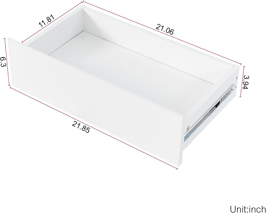 roomfitters 63" Large Kitchen Hutch Cabinet, Freestanding Pantry Cupboard with 4 Doors, 4 Drawers & Microwave Shelf, White