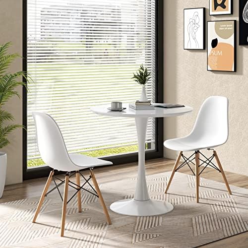 GIANTEX Round Dining Table Set for 2, 32" Kitchen Table and Chairs with ...