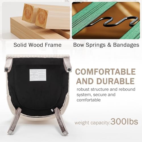 Velvet Dining Chairs, Beige Dining Chairs Set of 4