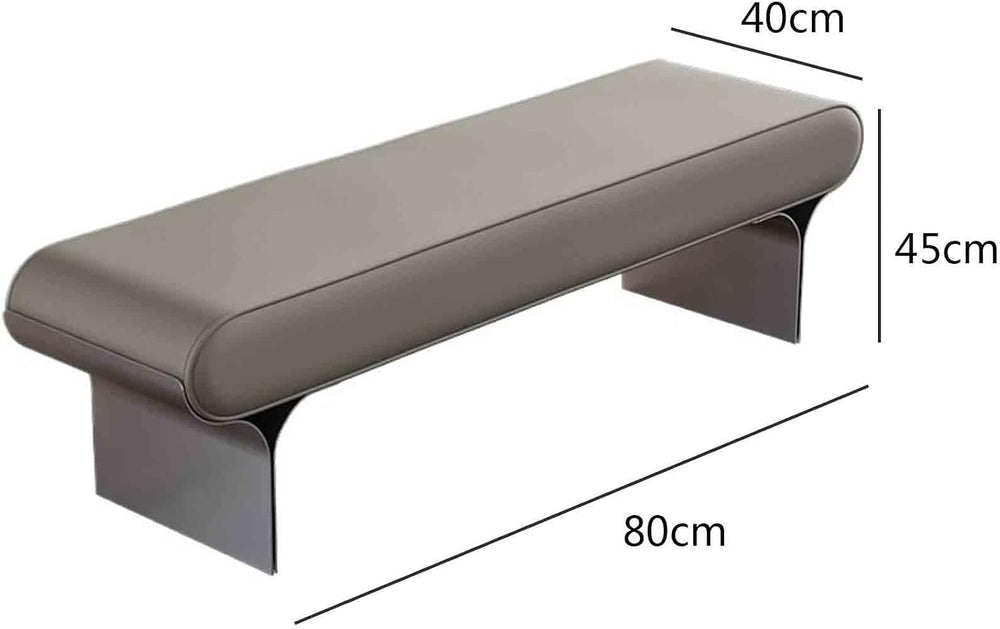 Modern Wooden Bench at The Foot of The Bed Long Beside The Suitable for Bedro...
