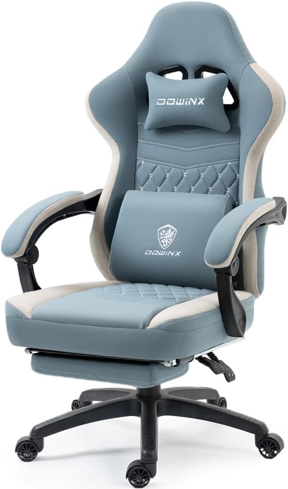 Dowinx Gaming Chair Breathable Fabric Game Chair with Gel Pad and Storage Bag...