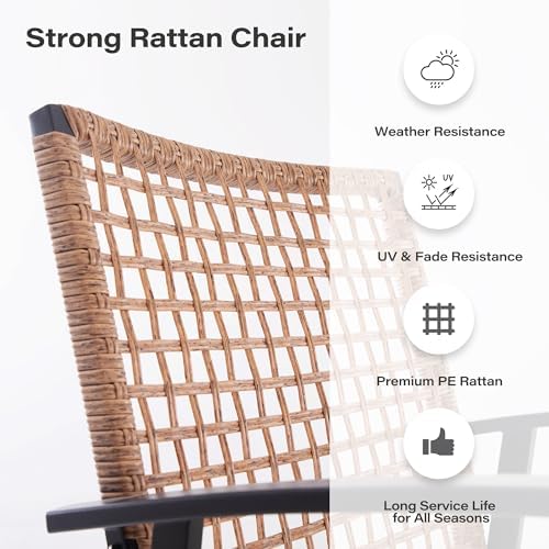 LAUSAINT HOME 7 Pieces Patio Dining Set, Outdoor Furniture Set of 6 Chairs wi...