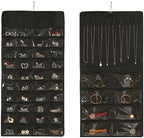 48 Pockets Double Sided Hanging Jewelry Organizer - Storage Bag for Earrings Necklaces & More