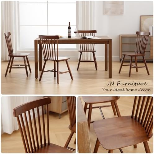 Windsor Dining Chairs Set of 2, Farmhouse Kitchen & Dining Room Chairs wi...