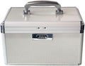Medicine Combination Lock Box Silver Medication Locking Pill Safe Case with Portable11.2“ X 7.2" X 7.5" inch