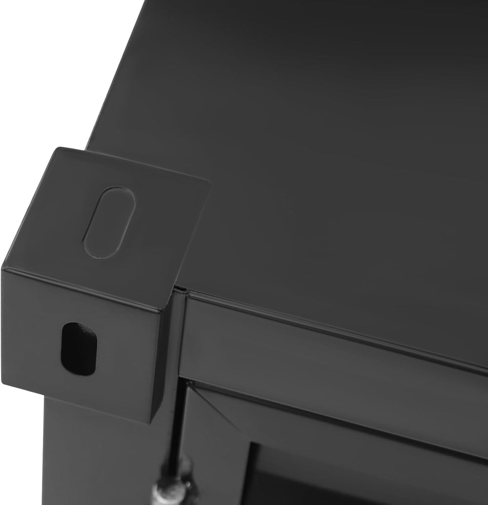 Industrial Wind Bedside Table, Metal Container Cabinet with Combination Lock,...