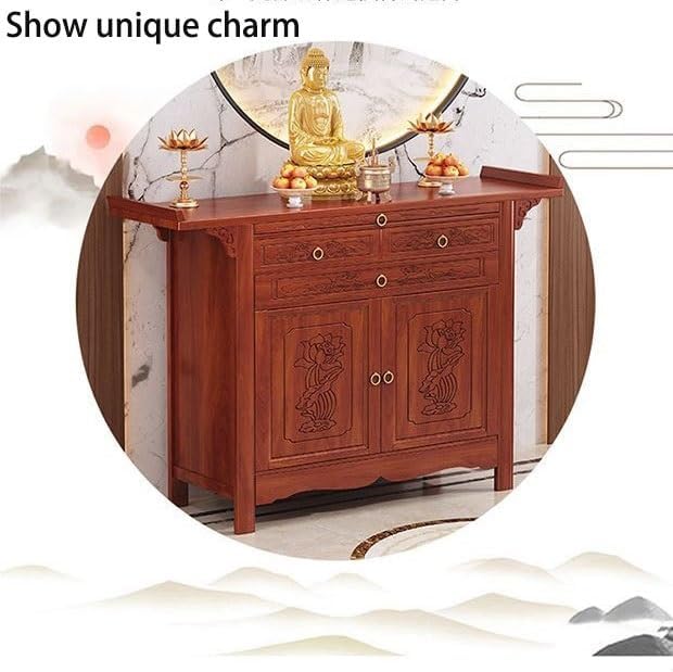 Altar Table,Buddhist Altar Cabinet,Bamboo Shrine Table, Alter Tables for Spir...