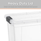 Superio Storage Bins with Lids- 8 Pack, 2.5 Qt Clear Boxes for Organizing, Stackable Plastic Containers- BPA Free, Non-Toxic, Odor Free, Organizer for Home, Office, Dorm