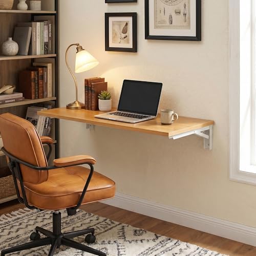 Need 36x20IN Wall Mounted Folding Table for Office Laundry Teak