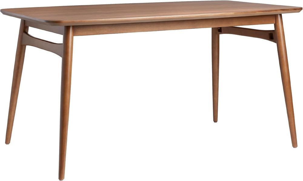 Walker Edison Mid-Century Modern Solid Wood Tapered-Leg Dining Table, 59 Inch...