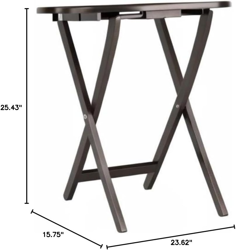 Ergode Wood Cade 2-Piece Snack Table Set - Stylish Folding Tables, Durable X-...