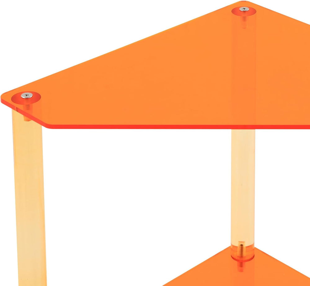 Acrylic Corner Side Table - 3 Tier Triangle End Table - Small Side Table for ...