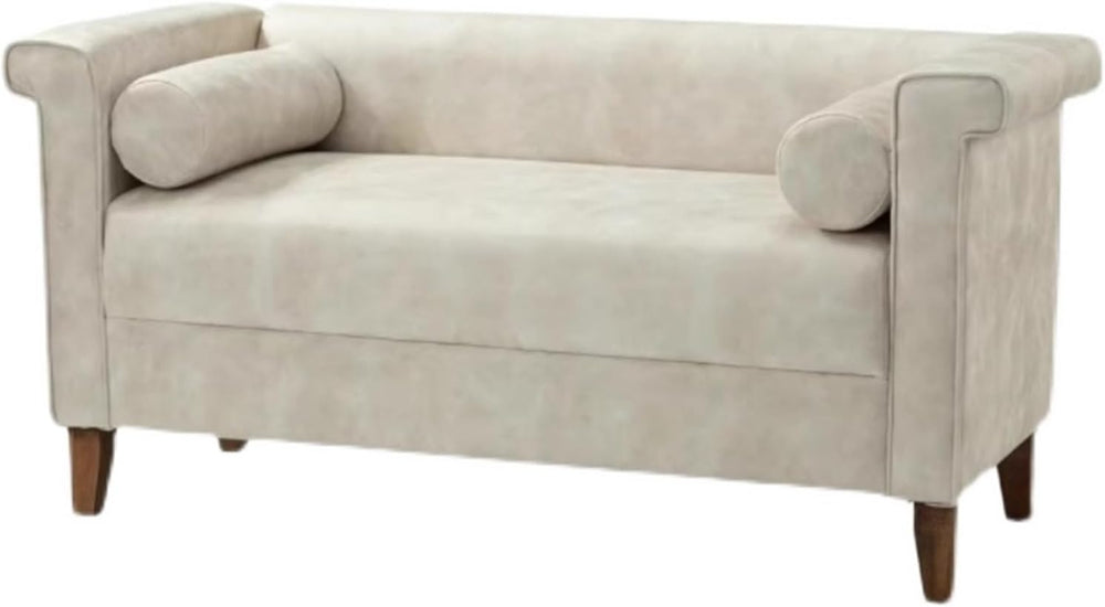 Modern Cloth End of Bed Bench for Bedroom,Upholstered Storage Ottoman with Ar...
