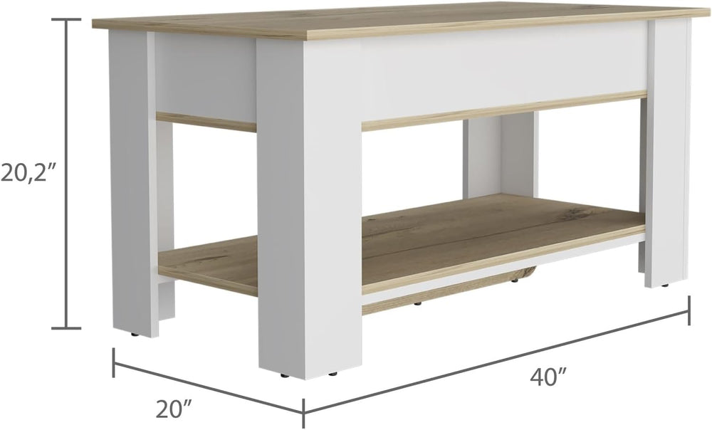 Minimalism 1-Shelf Lid Top Storage Table, for Living Room Entryway