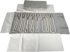 Premium Jewelry Roll Organizer for 16 Necklaces 55cm x 29cm Metal Snap & Velcro Closure - Ideal for Travel and Storage (Grey)