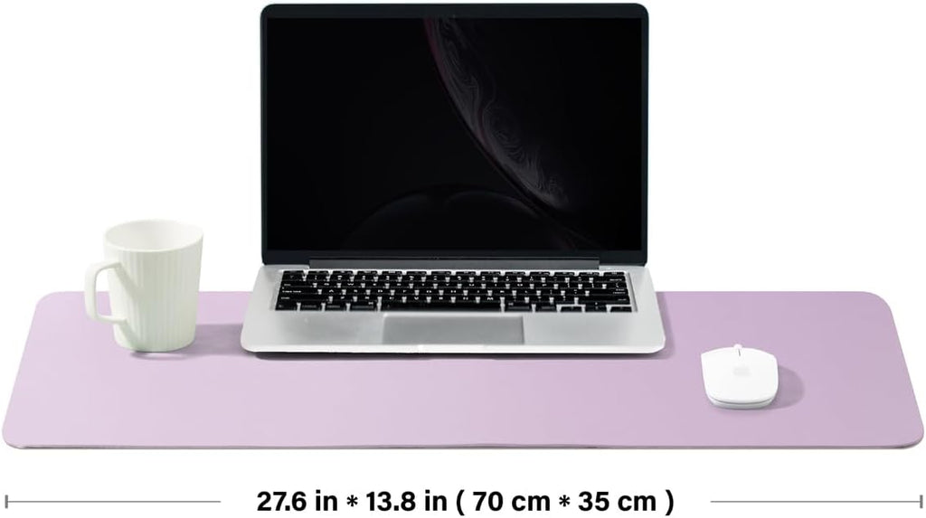 Cork Desk Mat - Dual-Sided Desk Pad for Office and Home - Desk Organization and Accessories - Ideal for Large Mouse Pad and Desk Mats on Top of Desks(Purple,27.6"x 13.8")