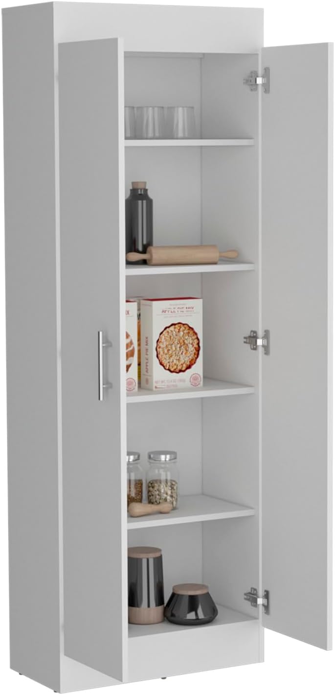 Nepal Pantry Cabinet, Space-Efficient 2-Door Design for Organized Kitchen Sto...