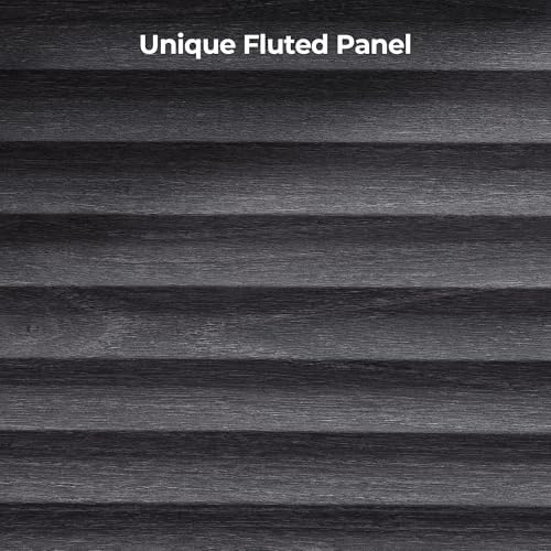 SICOTAS Black Fluted Sideboard Buffet Cabinet with 3 Large Drawers