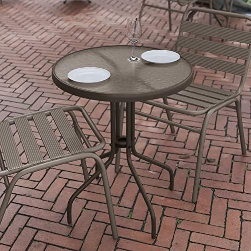 Flash Furniture 23.75 in Round Table, Bronze