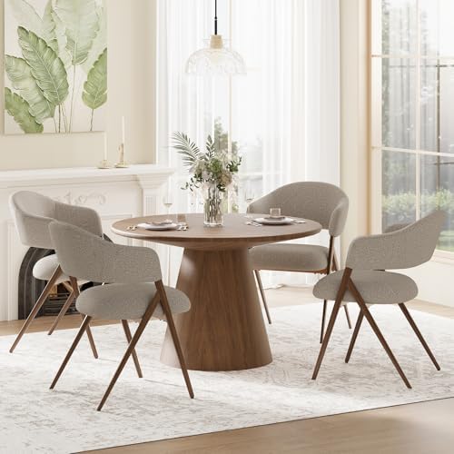 COLAMY Dining Chairs Set of 4, Mid Century Modern Dining Room Kitchen Dinner ...