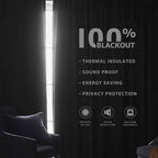 Joydeco Natural Linen Curtains 90 inch Length 2 Panels Set Burg 100% Blackout Patio Door Curtain Room Darkening Sliding Door Curtains Thermal Insulated Back tab Rod Pocket(105x90 inch, Sky Blue)