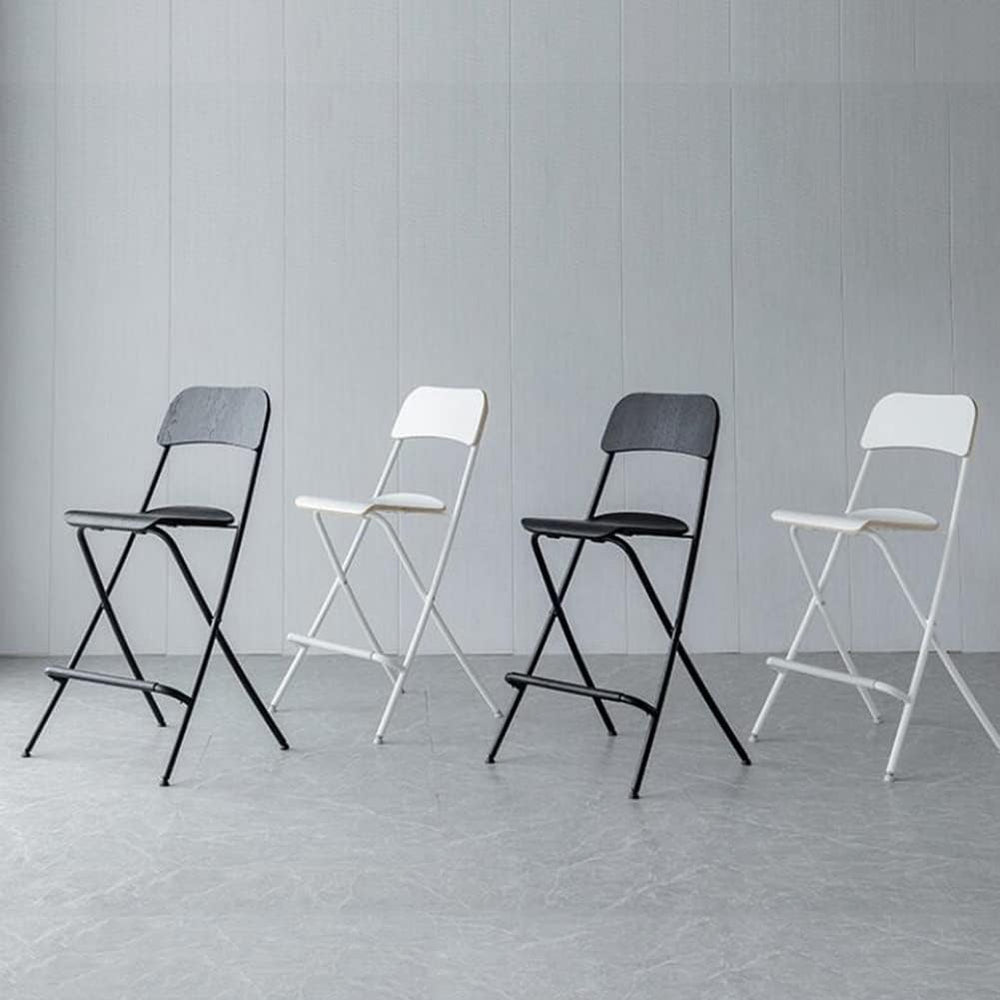 29 inch Folding Breakfast Bar Stool with Backrest,Counter Height Modern Tall ...