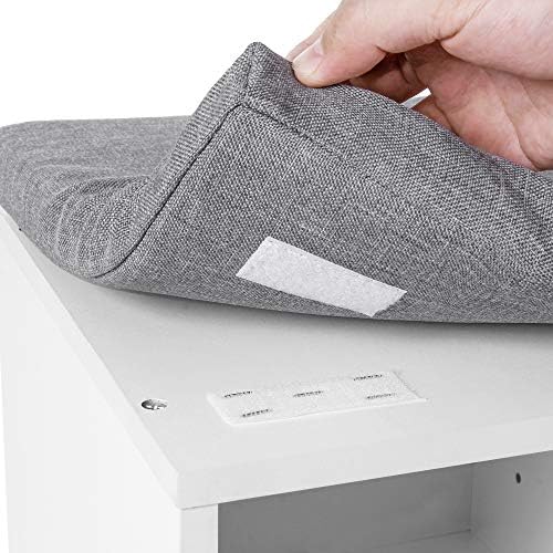 VASAGLE Shoe Bench with Cushion, 10 Compartments, 11.8 x 40.9 x 18.9 Inches |...