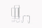 JERDON Ironing Board Holder and Iron Caddy - Stainless Steel Iron Holder with Hook - J525C