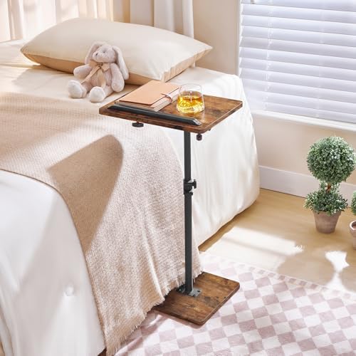 MAHANCRIS Set of 2 TV Tray Table, Height Adjustable TV Trays with 360° Swivel...