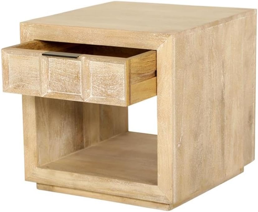 Pemberly Row 3Pc Wood Cocktail and End Table Set, Bleached Natural Finish, Ma...