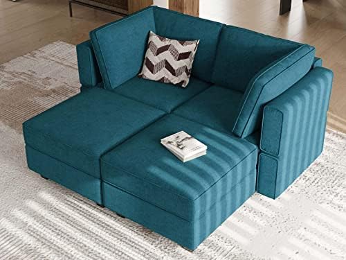 Bellfin Modular Sectional Sleeper Sofa Convertible Sofas with Storage Ottoman...