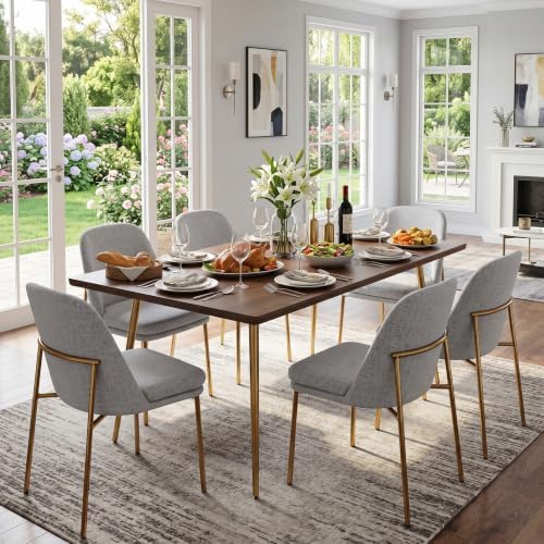 CHITA Modern Dining Chairs Set of 4, Upholstered Dining Chair, Light Gray | F...