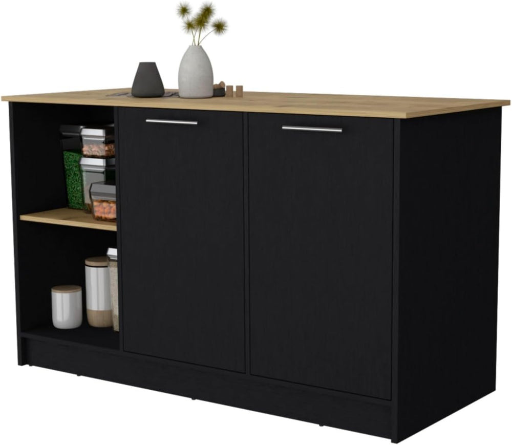 Hassyee Fashionable and Minimalist Style Fixed Kitchen Island, Equipped with ...