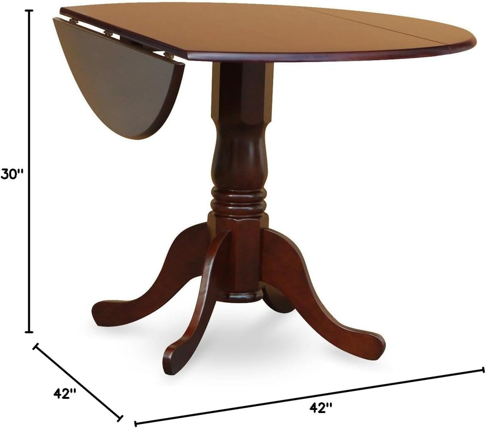 East West Furniture DLT-MAH-TP Dublin Dining Room Table - a Round Solid Wood ...