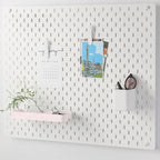 Standing Shelf Units,11X3 1/2 inch Skadis Shelf, Storage Shelves Use DIY Storage Cube Shelf for Books,Wallets,Coins or Mini Toys (1, Pink)