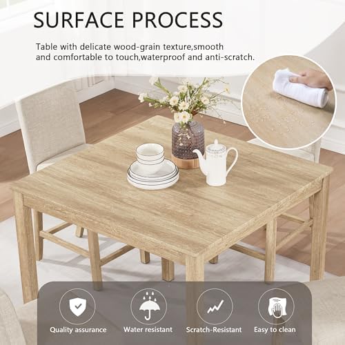 RuiSiSi 5 Piece Dining Table Set for 4, Farmhouse Counter Height Kitchen Tabl...