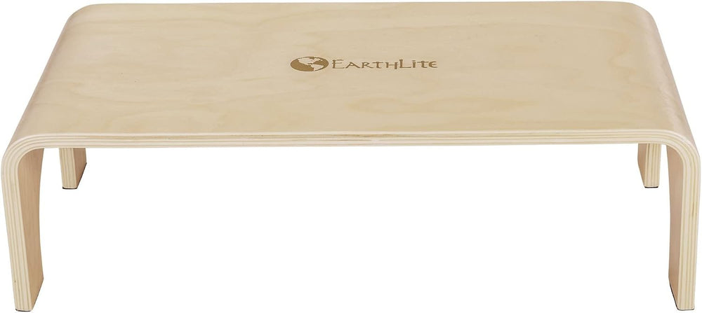 EARTHLITE Wooden Step Stool - Beautiful Finish, Large Surface, Strong & S...
