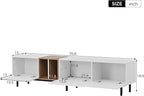 Modern 76.8" TV Stand for TVs Up to 80", Wooden Entertainment Center with 3 Cabinets & Open Shelves, Media Console with Storage for Living Room, Bedroom & Entertainment Spaces