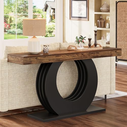 Tribesigns 63-Inch Console Sofa Table, Rustic Industrial Farmhouse Entryway T...