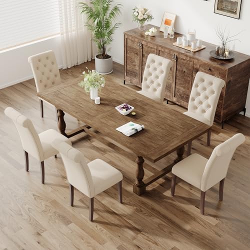 MALOL Upholstered Tufted Dining Room Chairs Set of 2, Parsons Kitchen Chairs ...