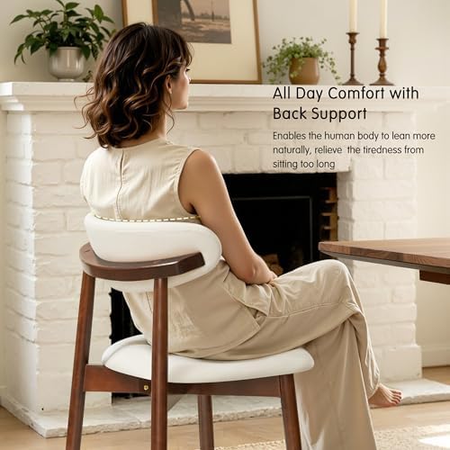 CHUN YI Dining Chairs Set of 6, Upholstered Solid Wood Dining Room Chairs