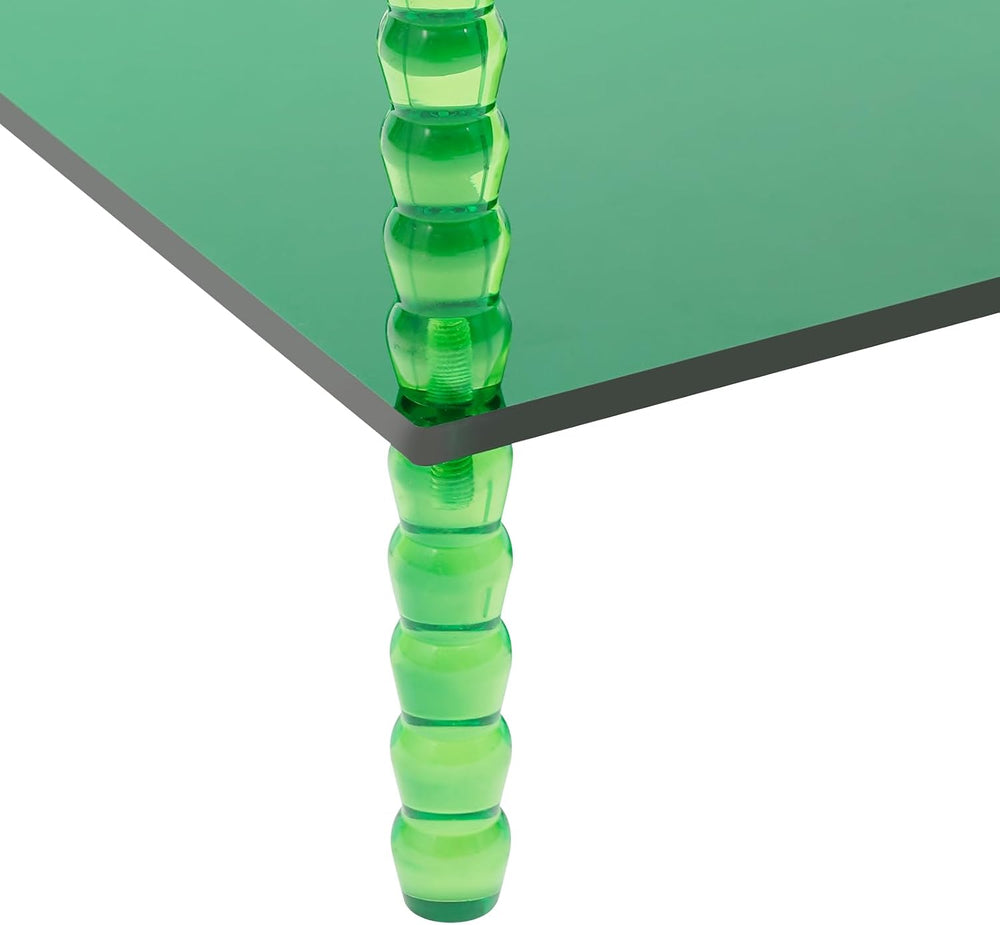 3-Tier Acrylic Side Table End Table with Storage & 44 Lbs Load Capacity &...