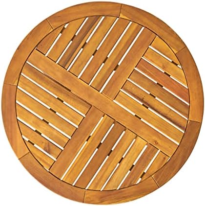 Christopher Knight Home Carina Accent Round Table, Teak Finish Brown