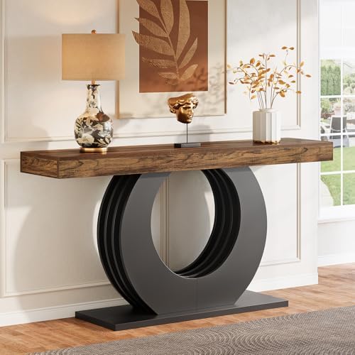 Tribesigns 63-Inch Console Sofa Table, Rustic Industrial Farmhouse Entryway T...