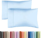Standard Pillow Cases - 2 Pack - Super Soft Pillowcase Covers - Envelope Enclosure - Hotel Quality Pillow Protectors - Wrinkle Free, Fade & Stain Resistant - Machine Washable - 20" x 26" (Light Blue)